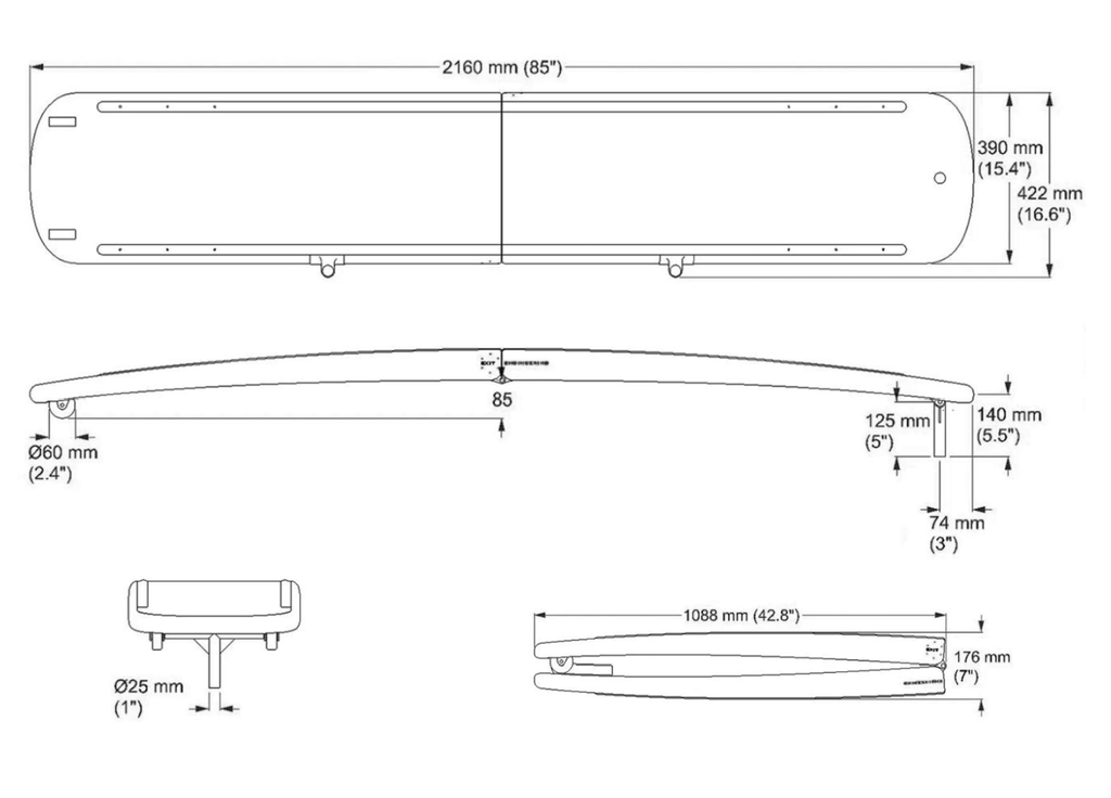 Aurora 216 carbon folding gangway sizes