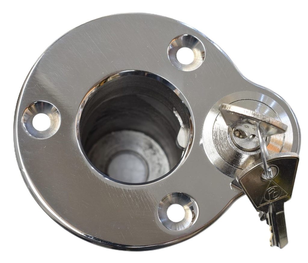 01 Stainless steel female socket with key-lock system for gangways