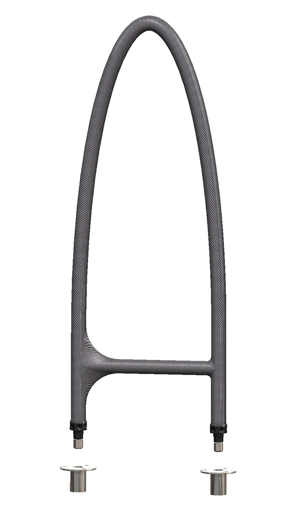 Leonardo 90 cm tall removable carbon handrail