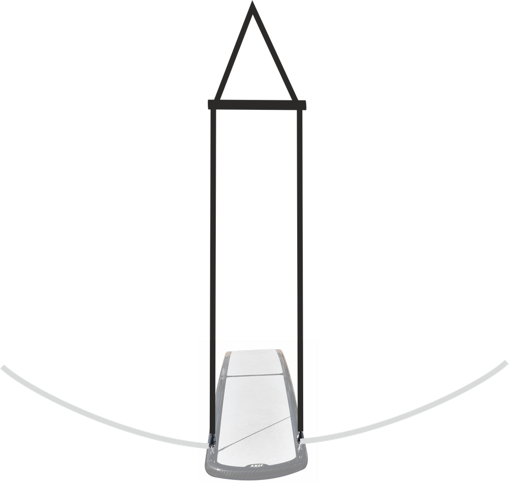 Sistema trapezio in Dyneema (R) con barra distanziale in carbonio (senza venti laterali)