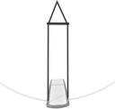 Dyneema (R) trapeze system with carbon spreader bar (no lateral guys)