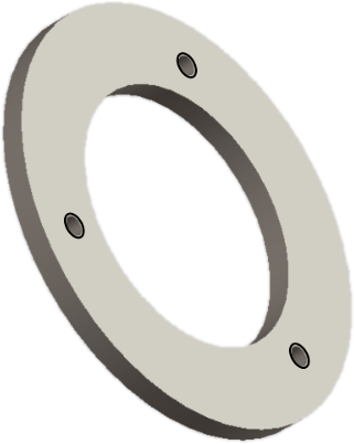 Backing flange with threaded holes for sockets