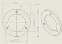 Backing flange with threaded holes for sockets