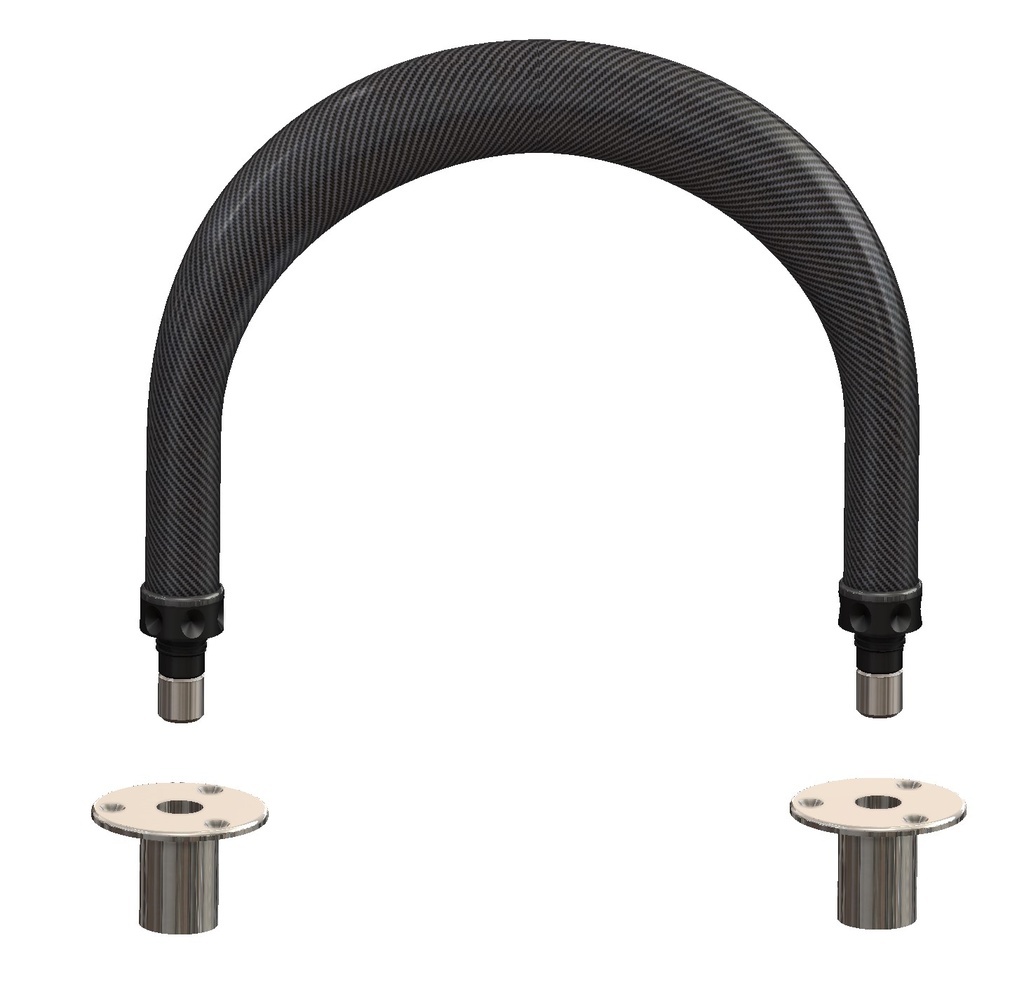 Mirò Grips, 27 cm tall removable handrail with sockets